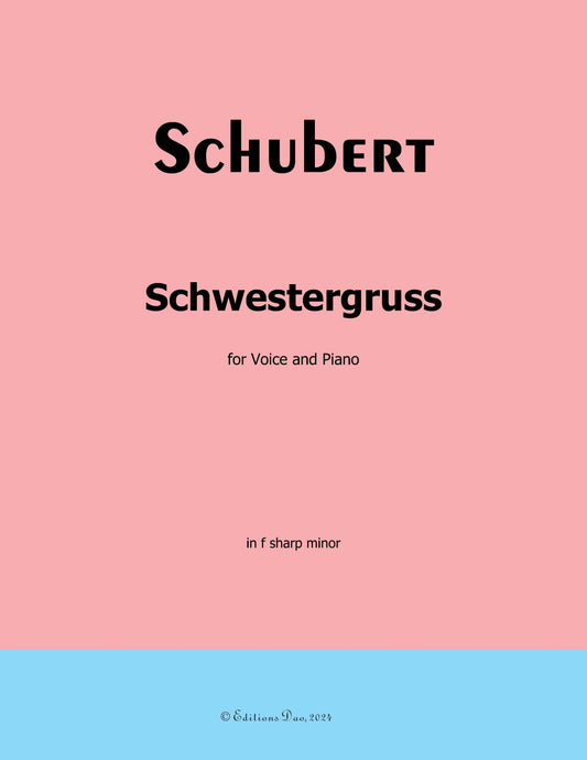 Schwestergruss, by Schubert