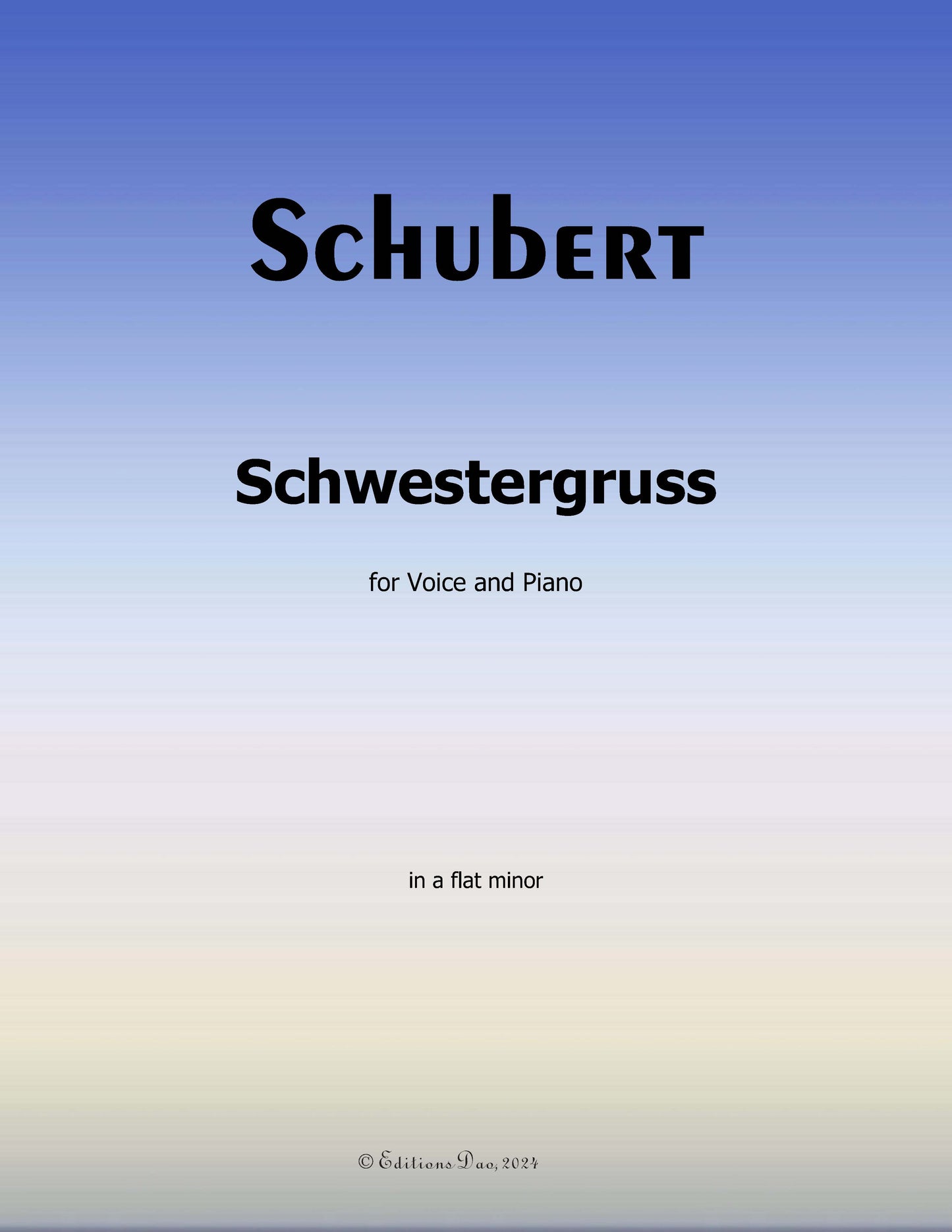 Schwestergruss, by Schubert