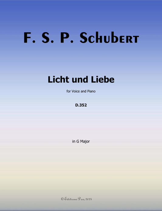 Licht und Liebe, by Schubert