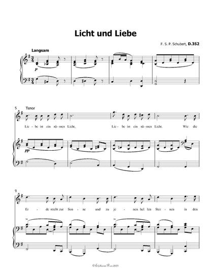 Licht und Liebe, by Schubert