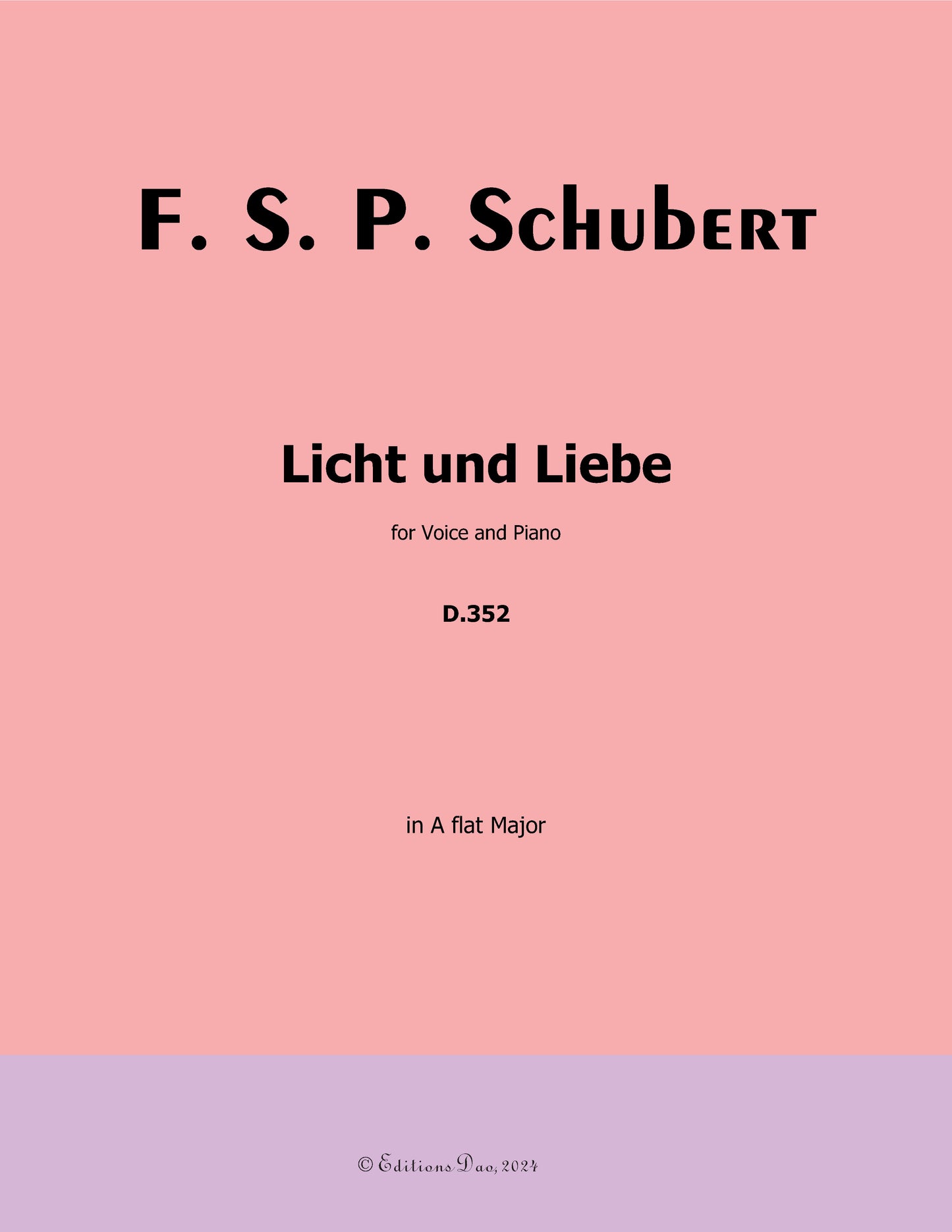 Licht und Liebe, by Schubert