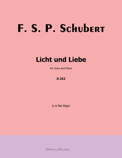 Licht und Liebe, by Schubert