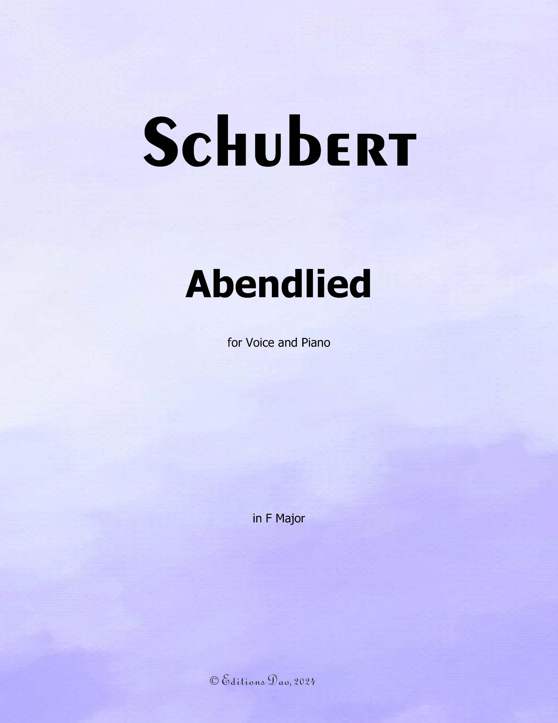 Abendlied by Schubert