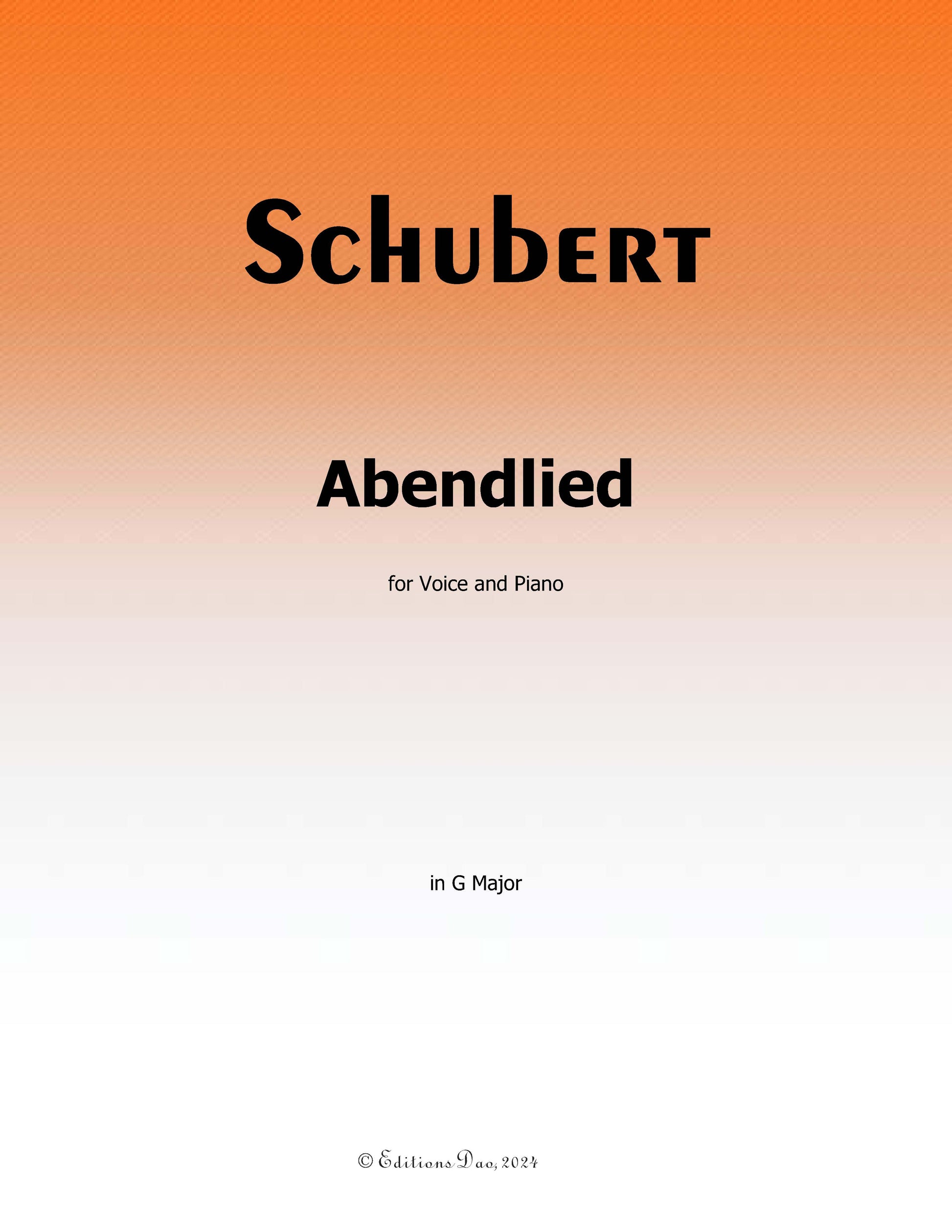 Abendlied by Schubert