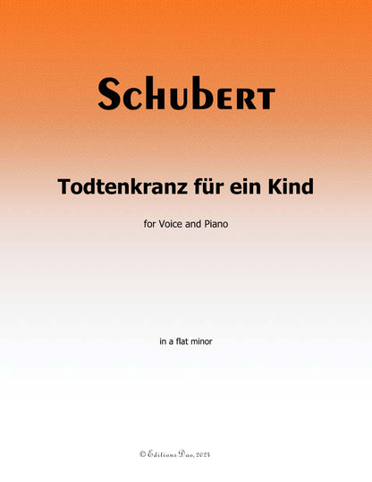 Todtenkranz fur ein Kind, by Schubert