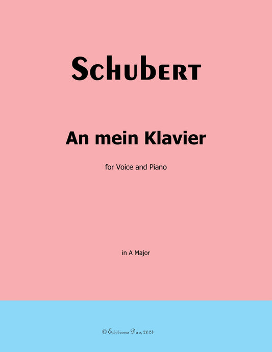 An mein Klavier by Schubert