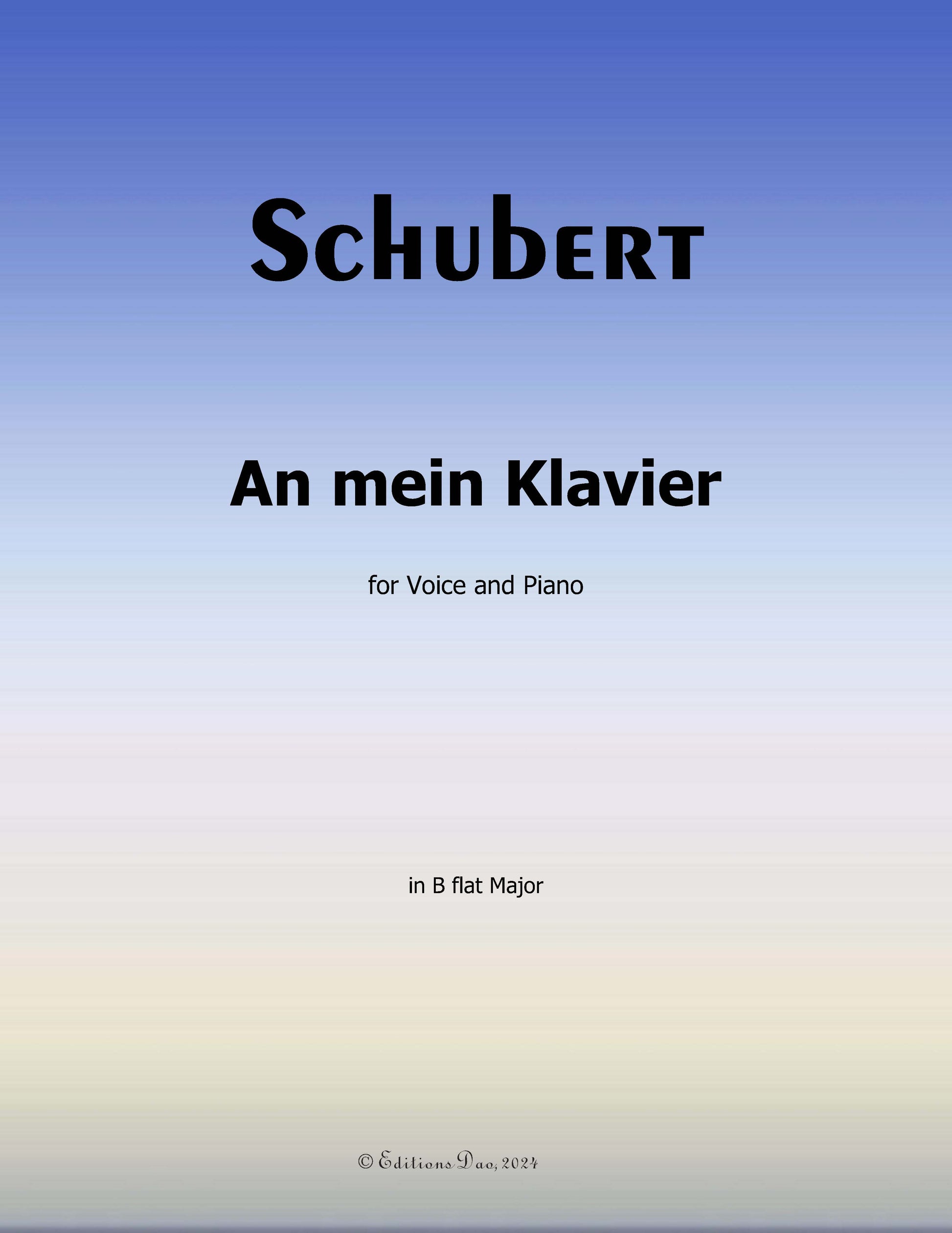 An mein Klavier by Schubert