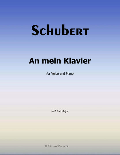 An mein Klavier by Schubert