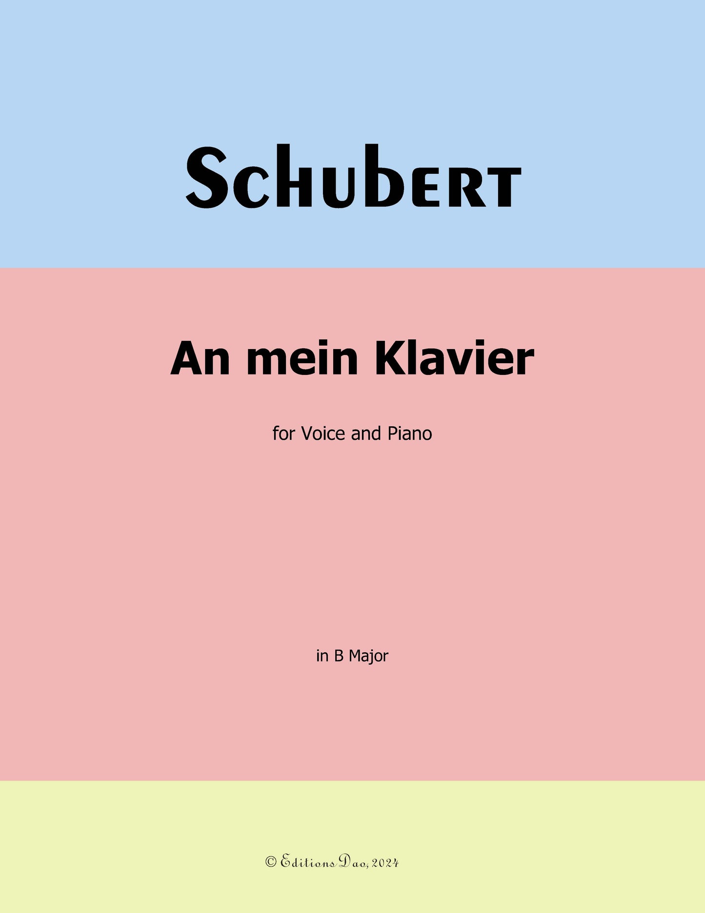 An mein Klavier by Schubert