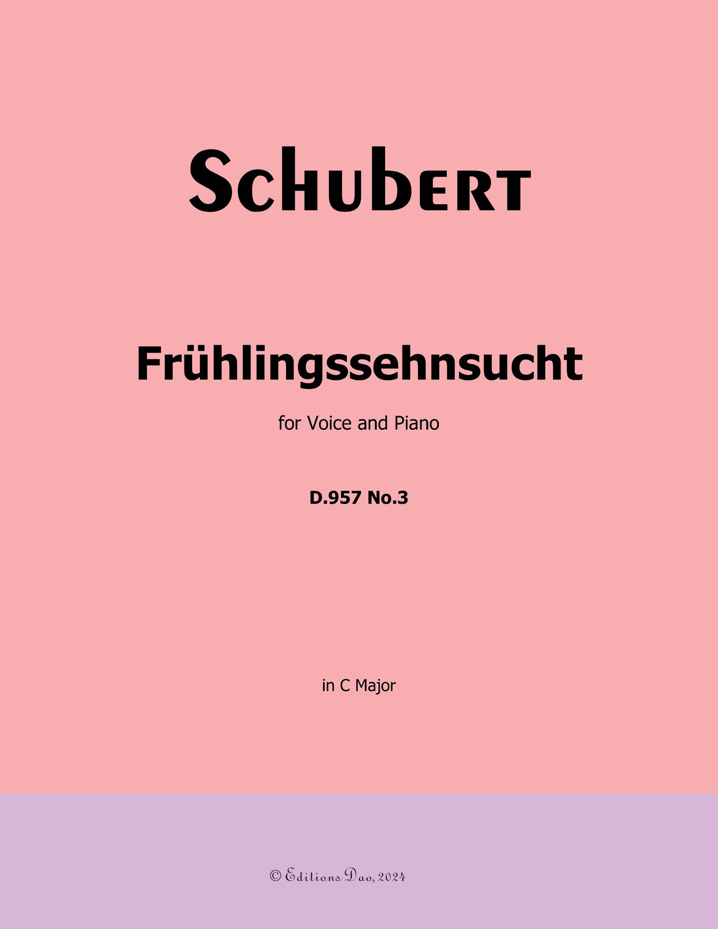 Frühlingssehnsucht, by Schubert