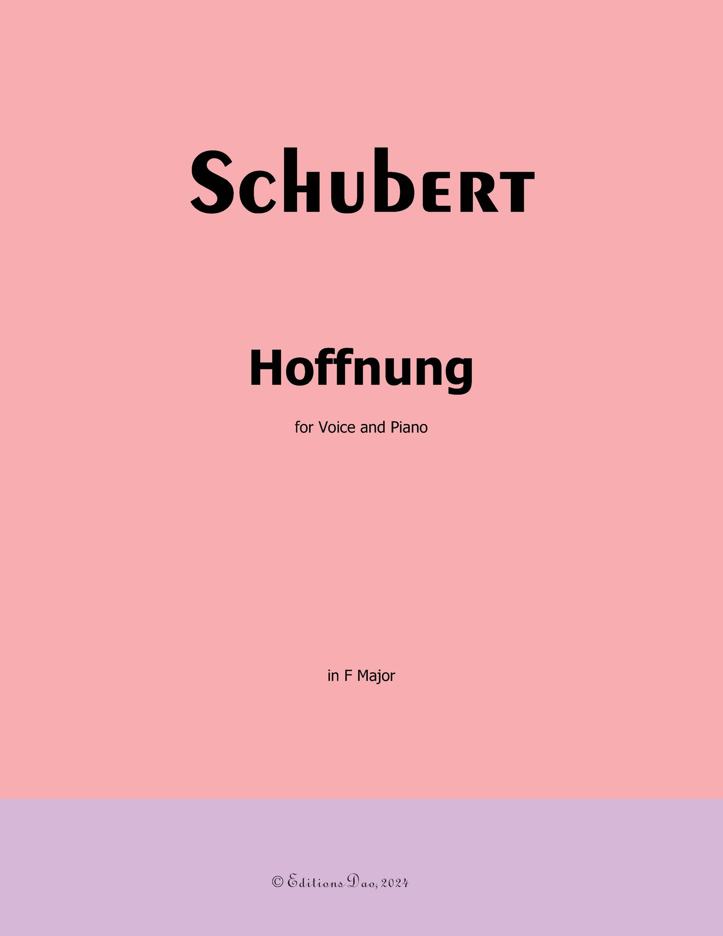 Hoffnung, by Schubert