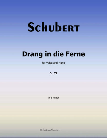 Drang in die Ferne, by Schubert