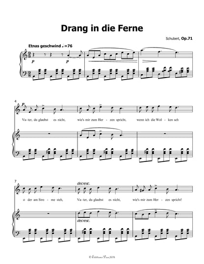 Drang in die Ferne, by Schubert