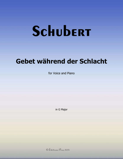 Gebet wahrend der Schlacht, by Schubert