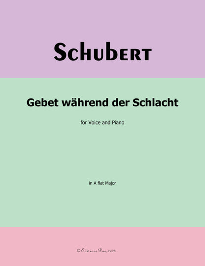 Gebet wahrend der Schlacht, by Schubert