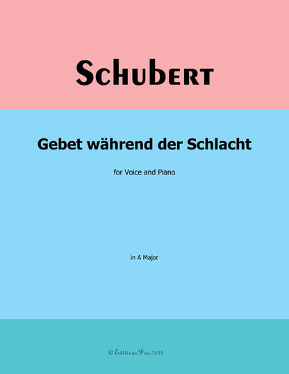 Gebet wahrend der Schlacht, by Schubert