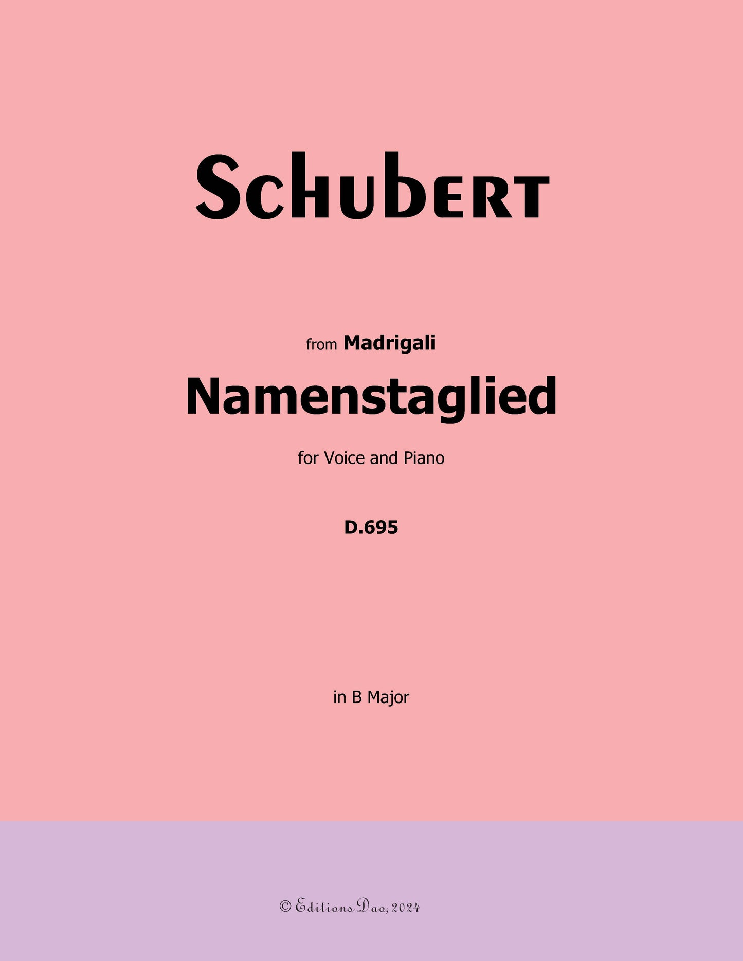 Namenstaglied, by Schubert