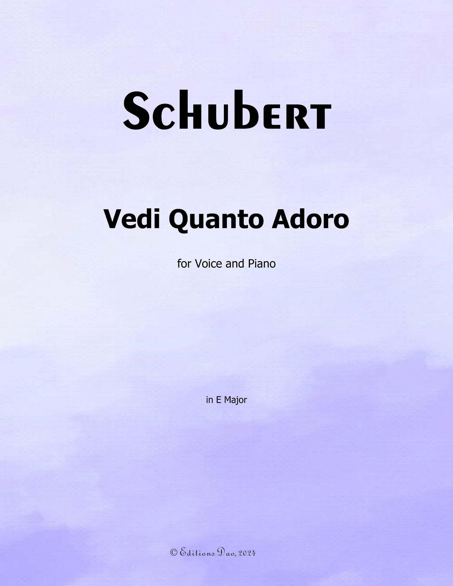 Vedi Quanto Adoro, by Schubert