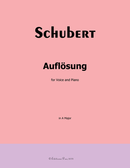 Auflosung, by Schubert