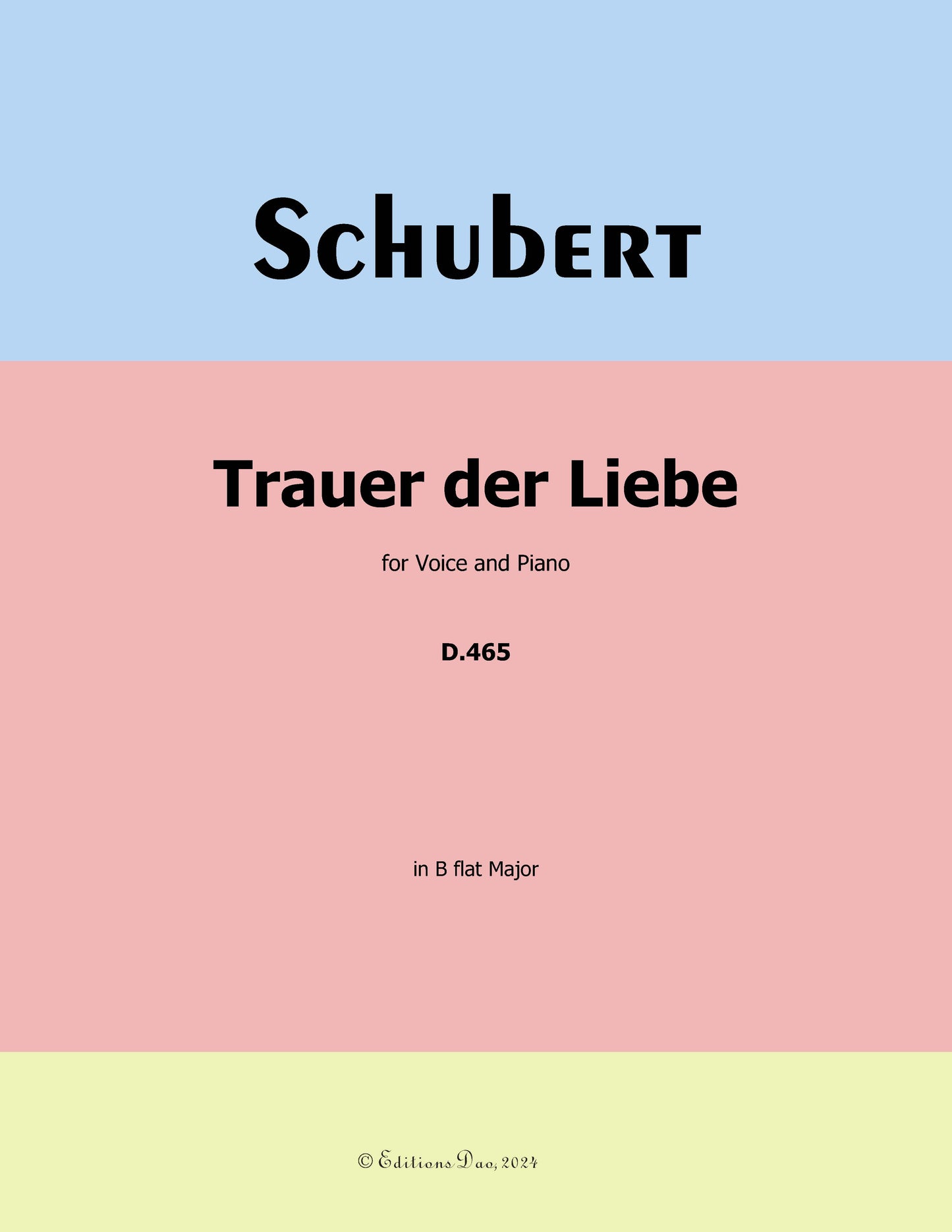 Trauer der Liebe, by Schubert