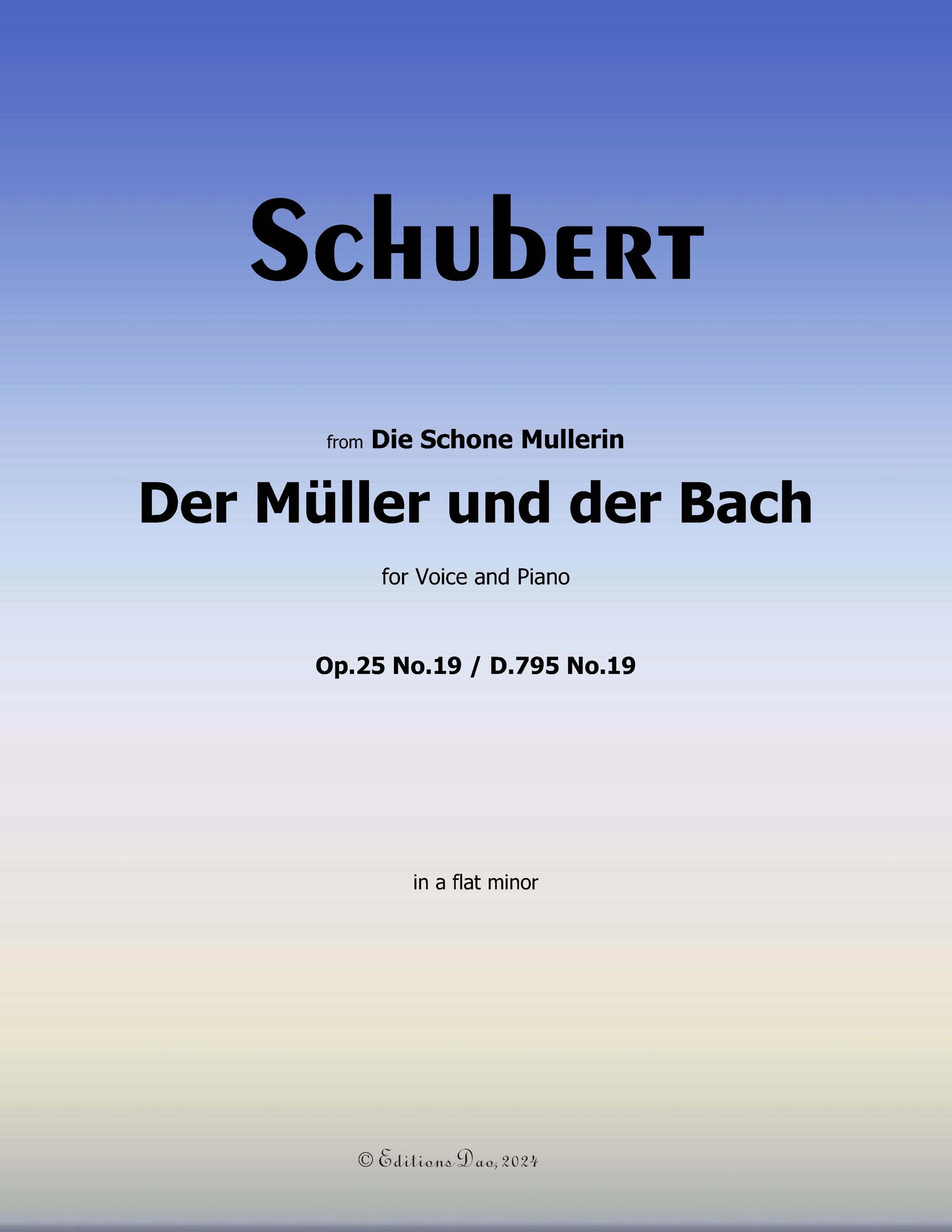 Der Muller und der Bach, by Schubert