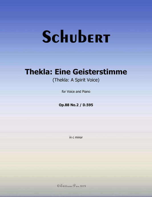 Thekla: Eine Geisterstimme, by Schubert