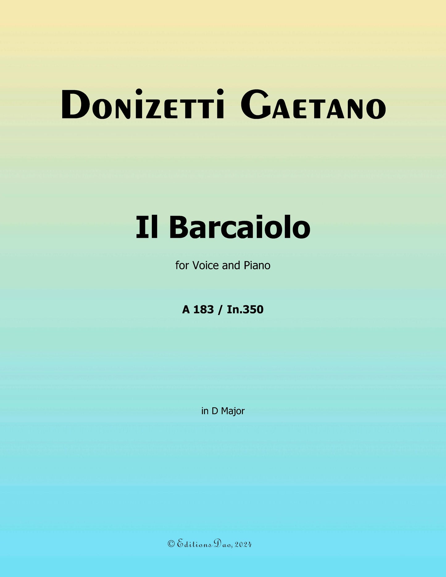 Il Barcaiolo, by Donizetti