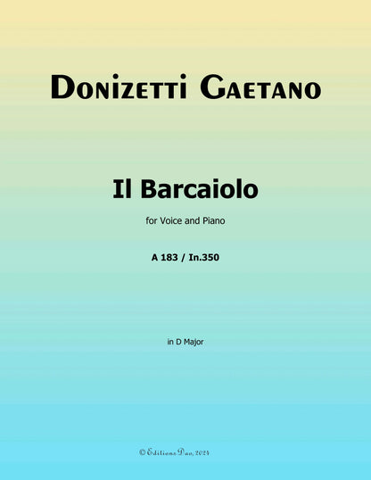 Il Barcaiolo, by Donizetti