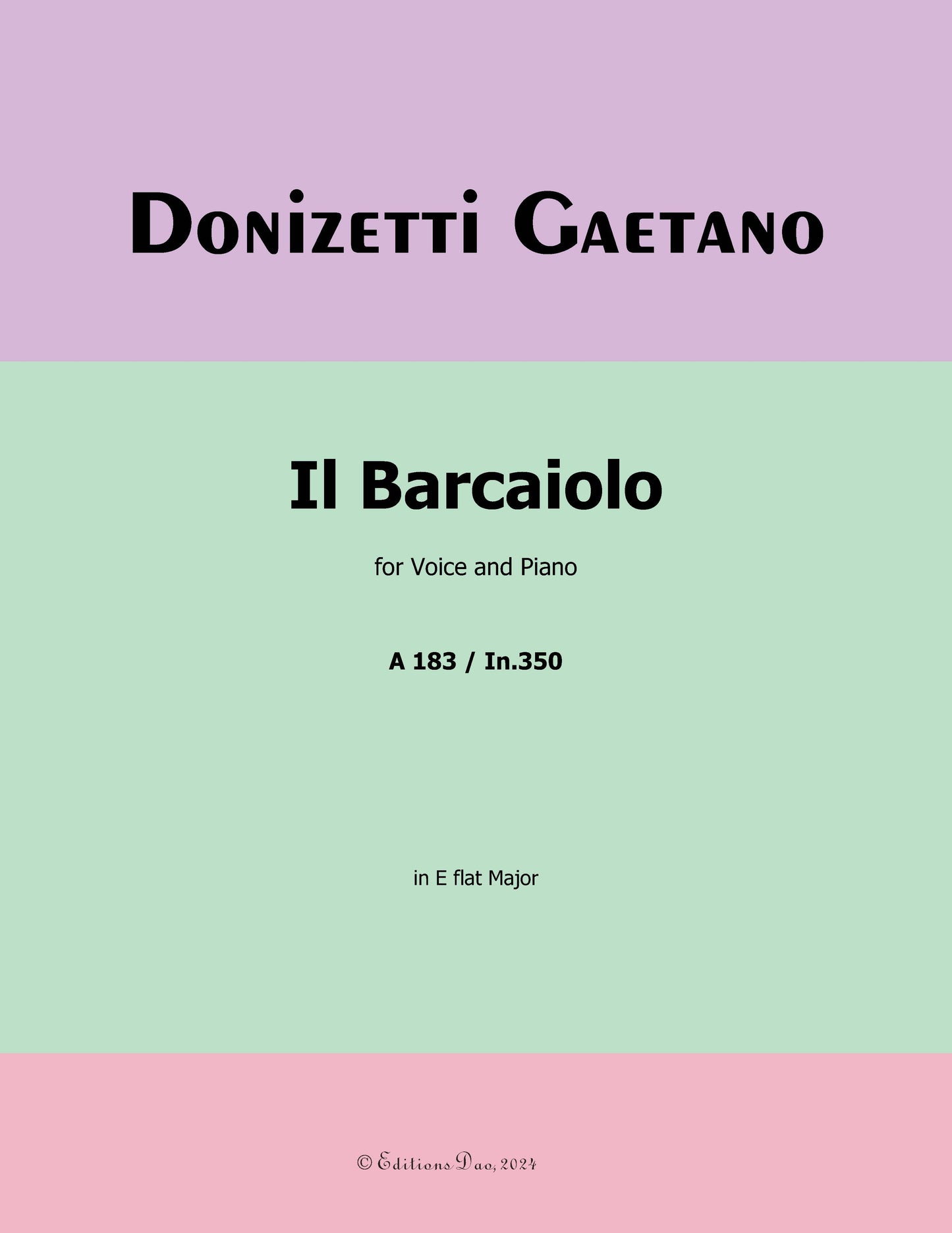 Il Barcaiolo, by Donizetti