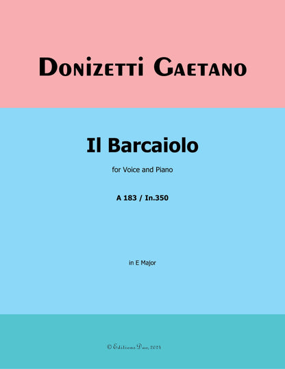 Il Barcaiolo, by Donizetti