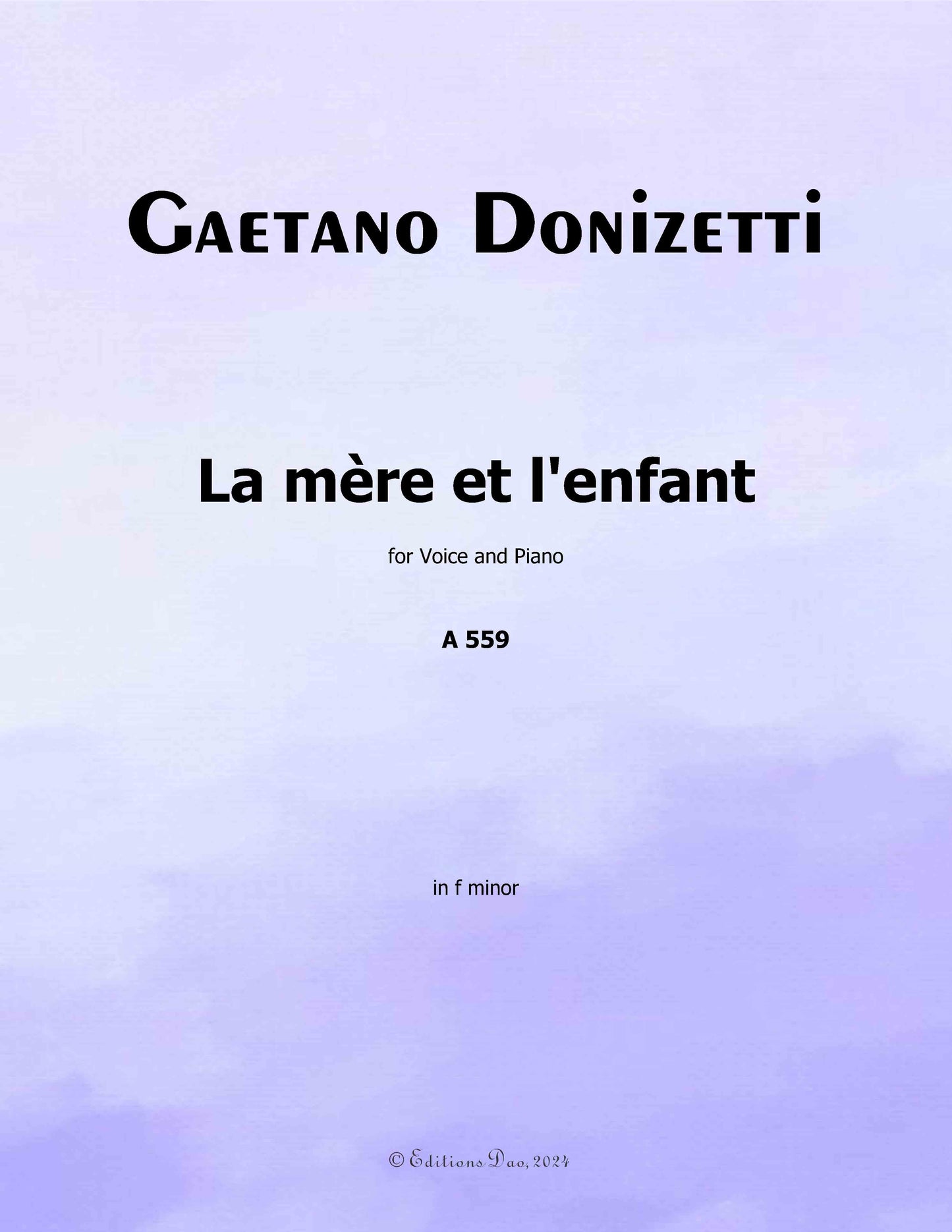 La mère et l'enfant, by Donizetti