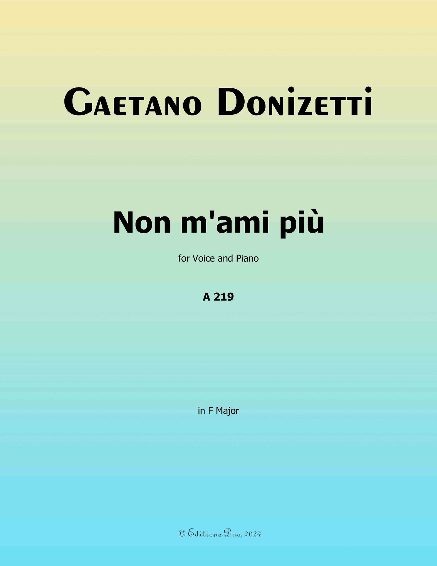 Non m'ami più, by Donizetti