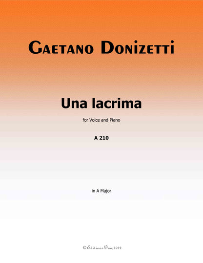 Una lacrima, by Donizetti