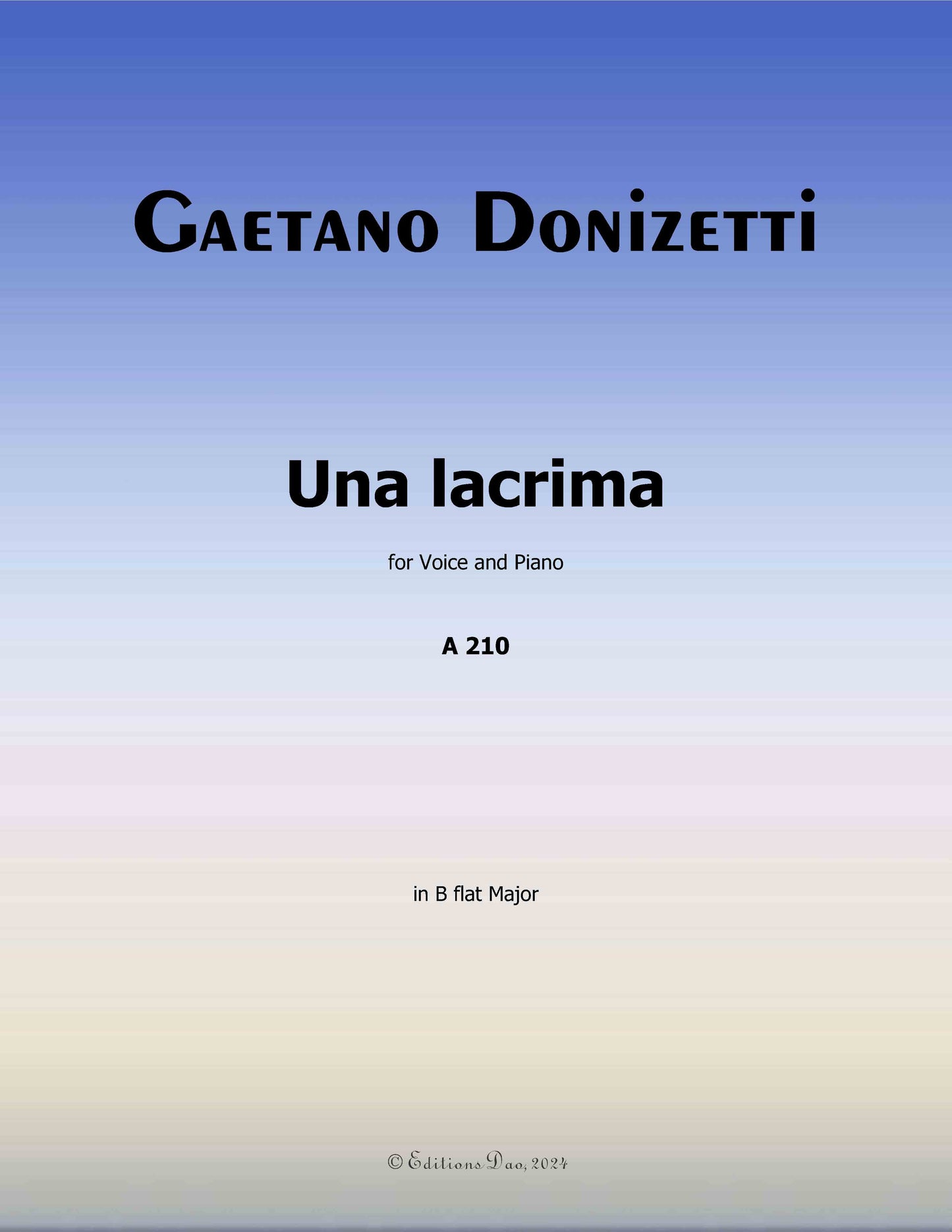 Una lacrima, by Donizetti