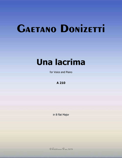 Una lacrima, by Donizetti