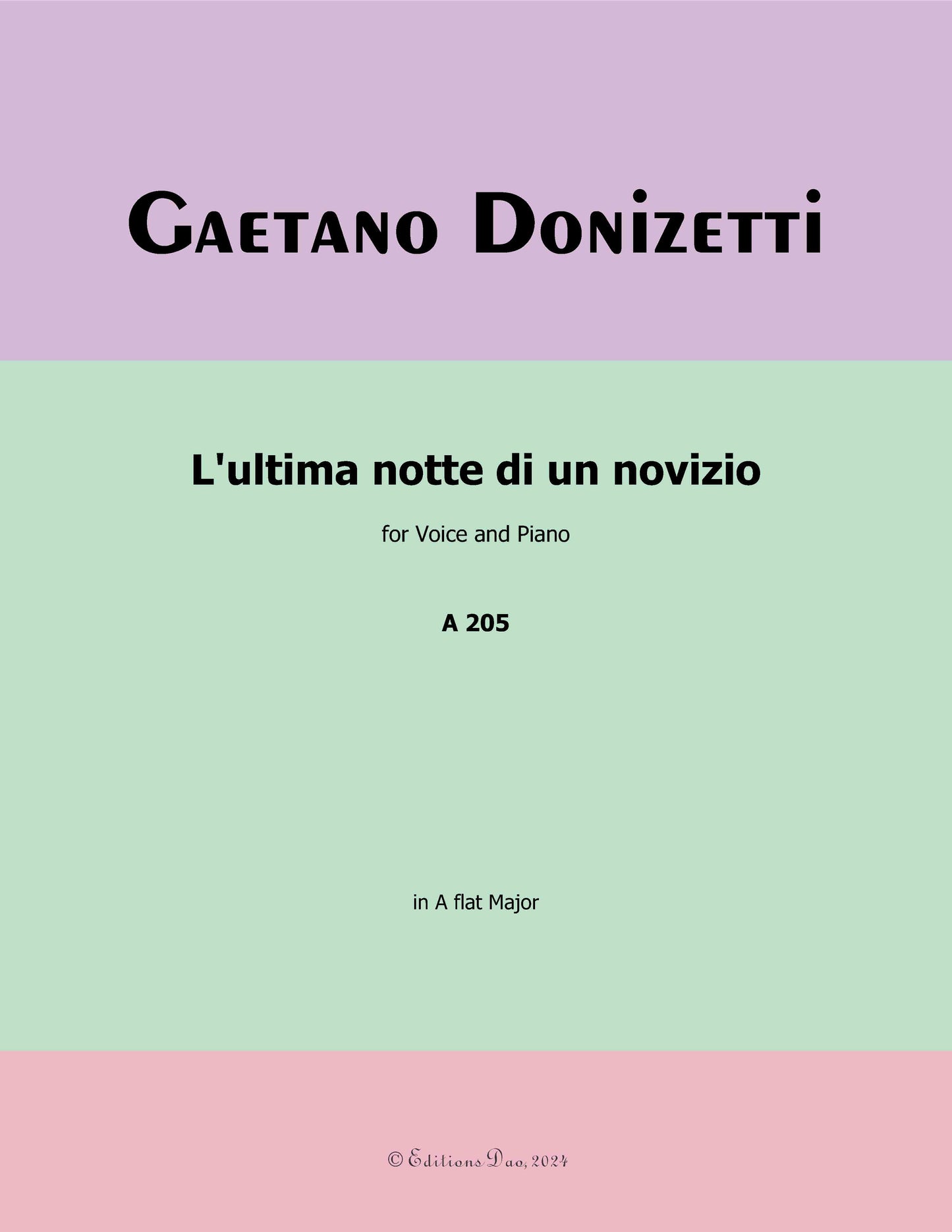 L'ultima notte di un novizio, by Donizetti