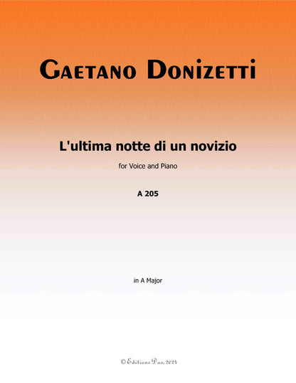 L'ultima notte di un novizio, by Donizetti