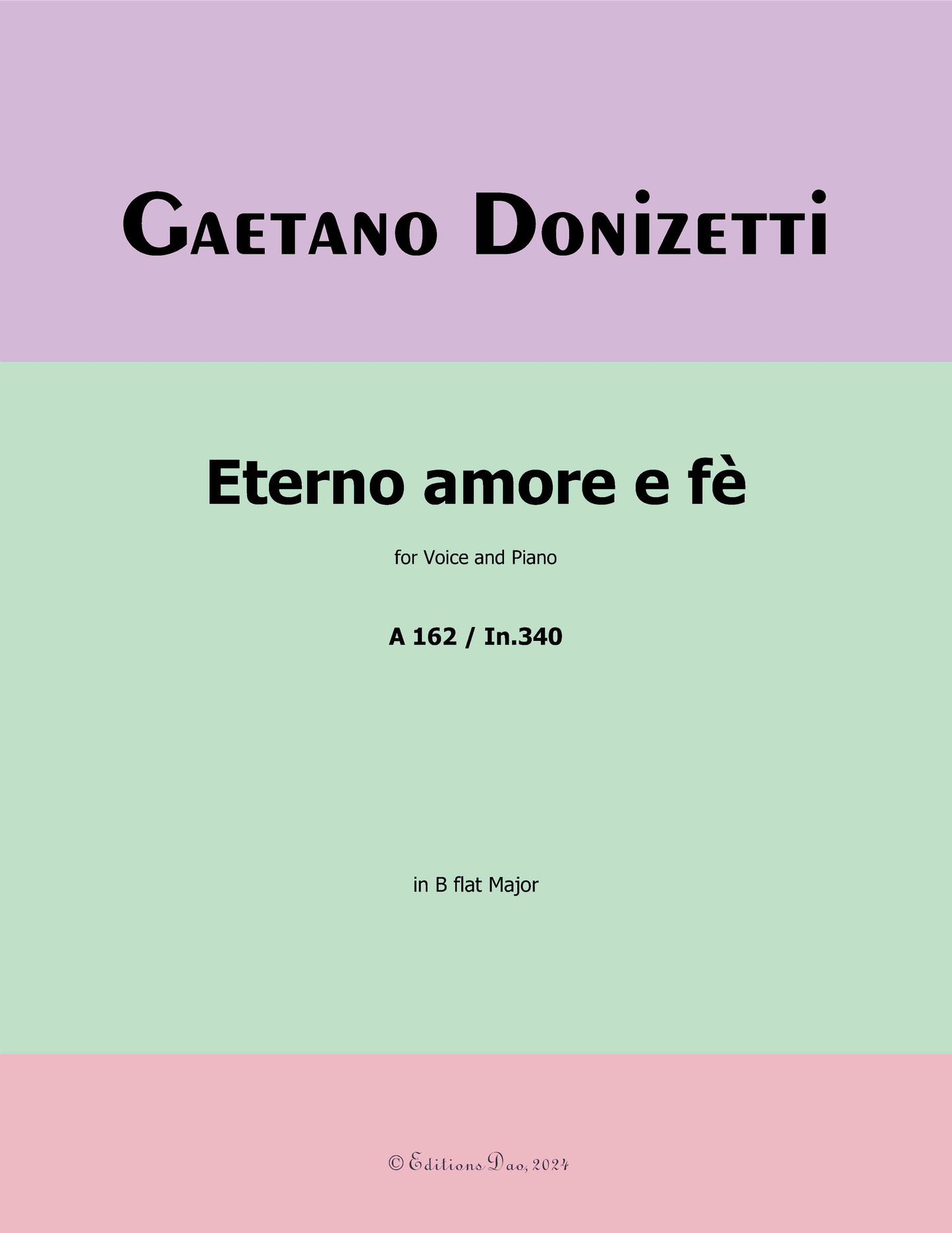 Eterno amore e fè, by Donizetti