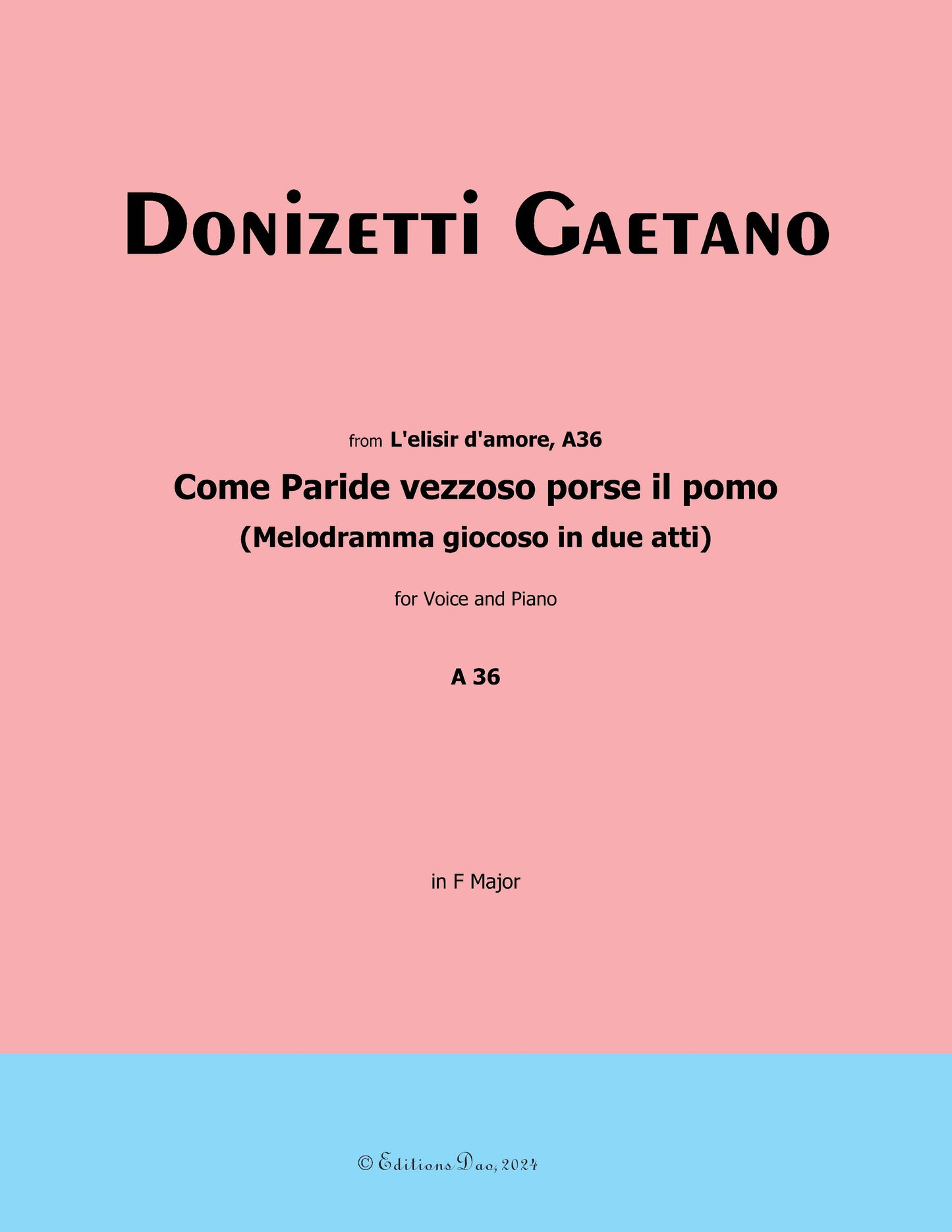 Come Paride vezzoso porse il pomo, by Donizetti