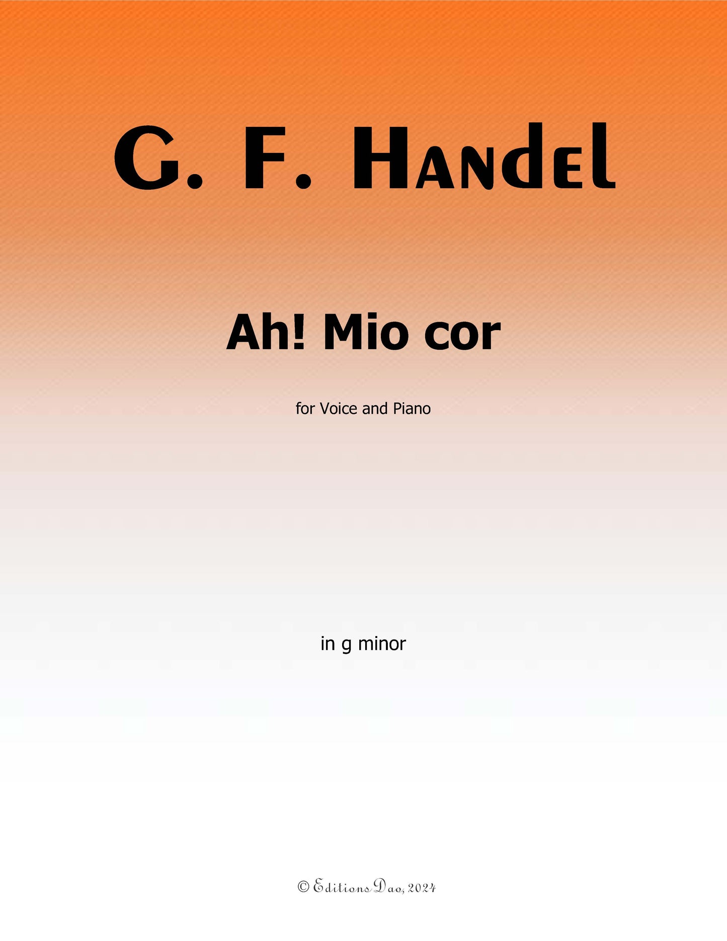 Ah!mio Cor by Handel 