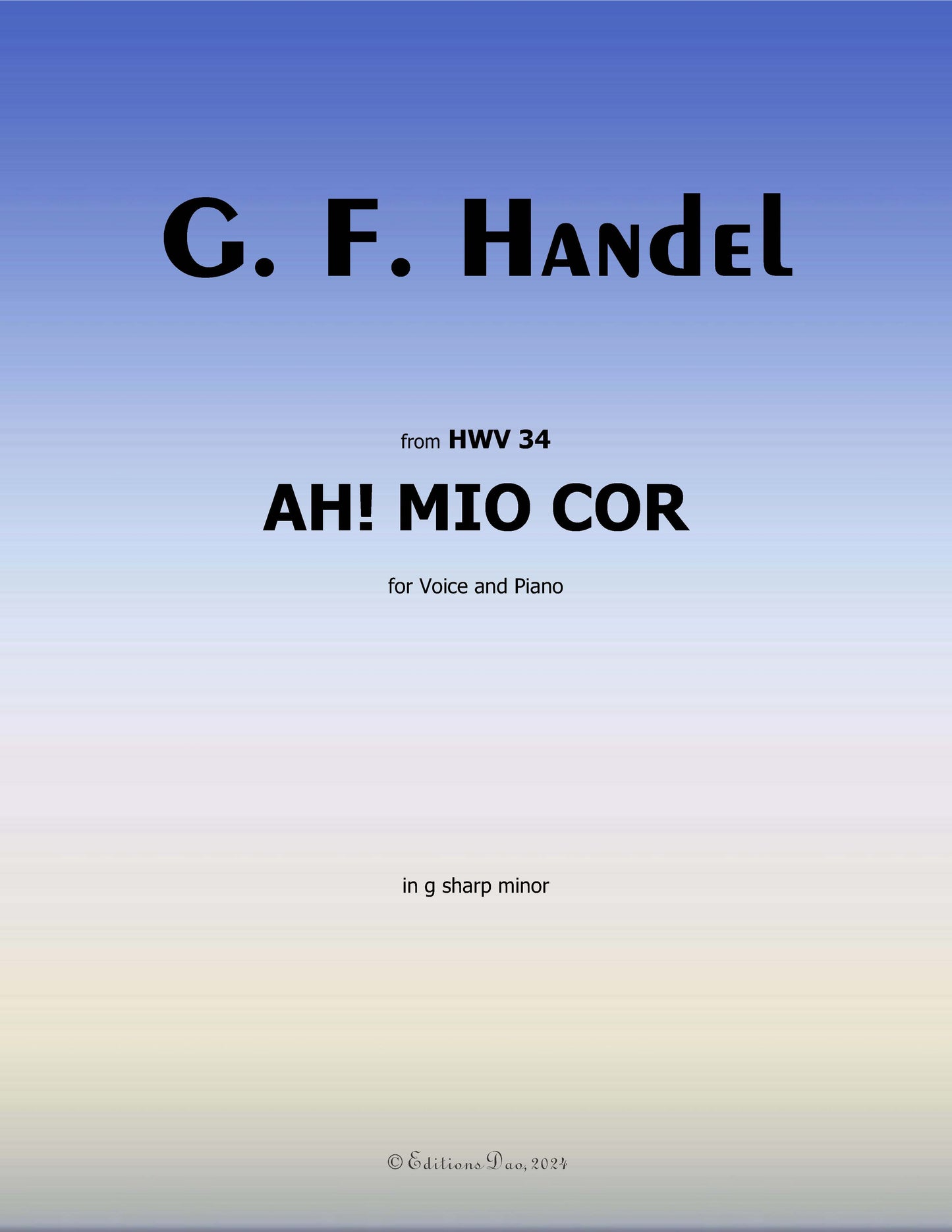 Ah!mio Cor by Handel 