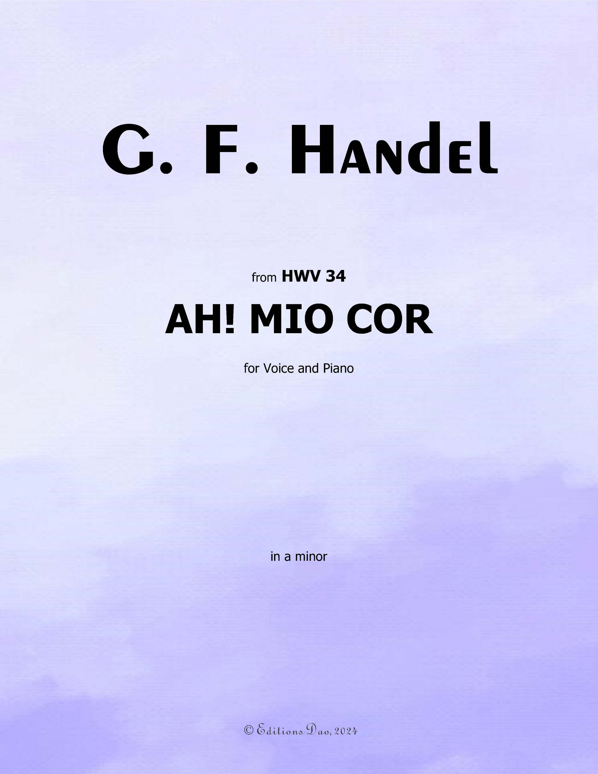 Ah!mio Cor by Handel 