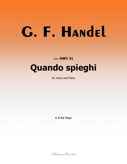 Quando spieghi, by Handel