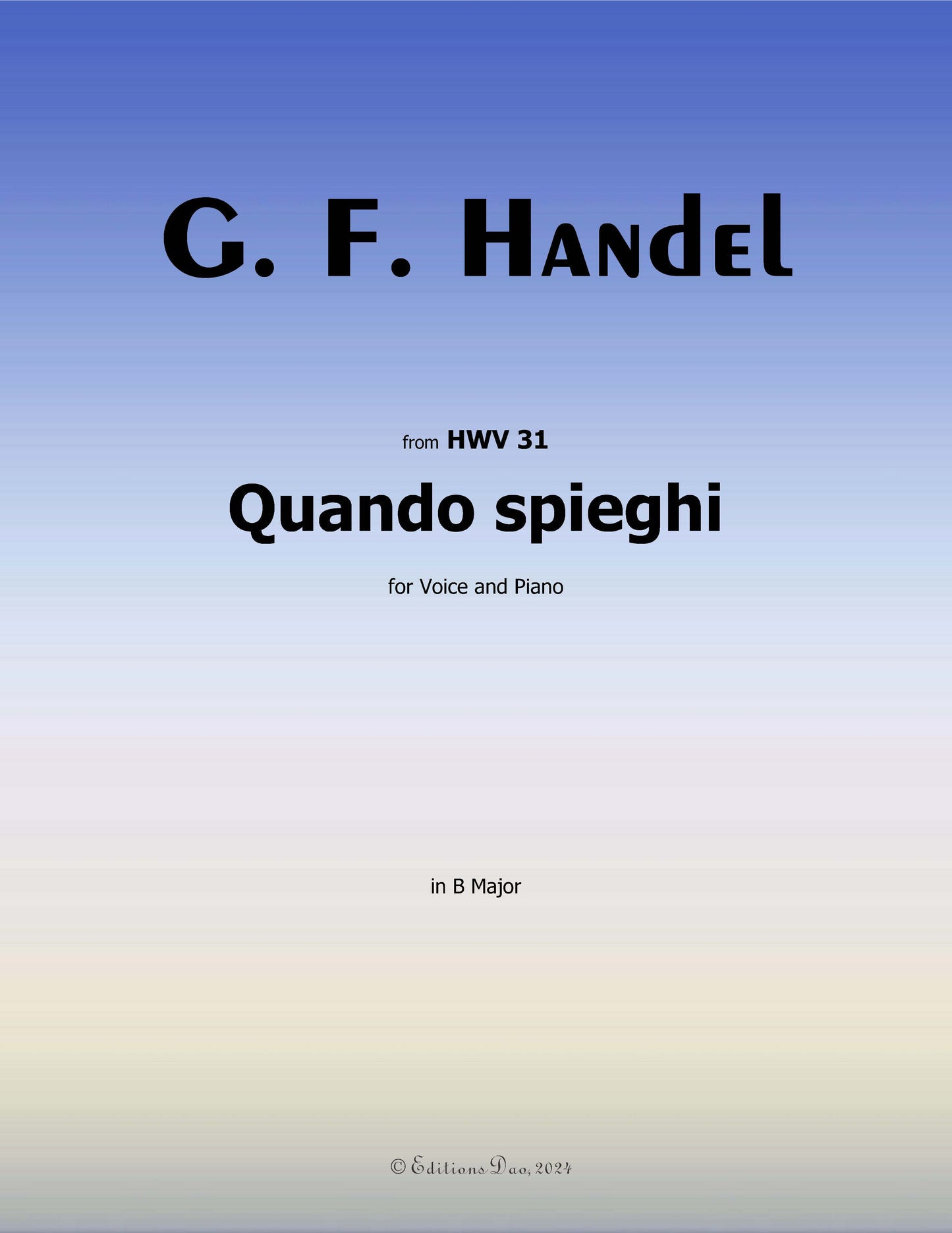 Quando spieghi, by Handel