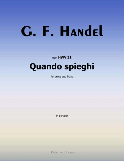 Quando spieghi, by Handel