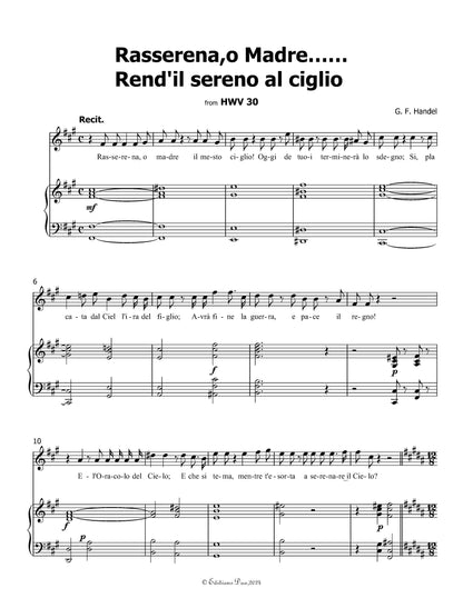 Rasserena,o Madre…Rendil sereno al ciglio, by Handel