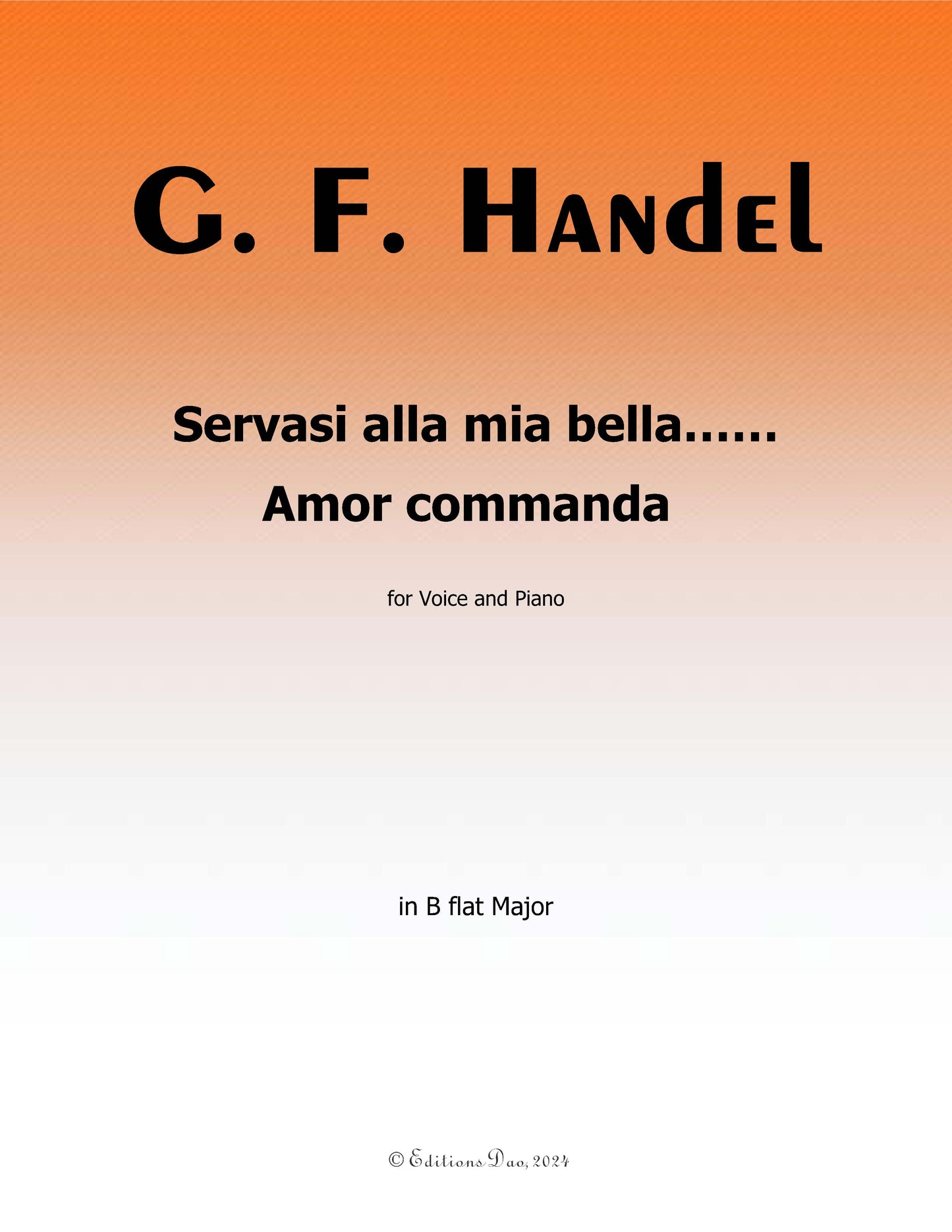 Servasi alla mia bella…Amor commanda, by Handel