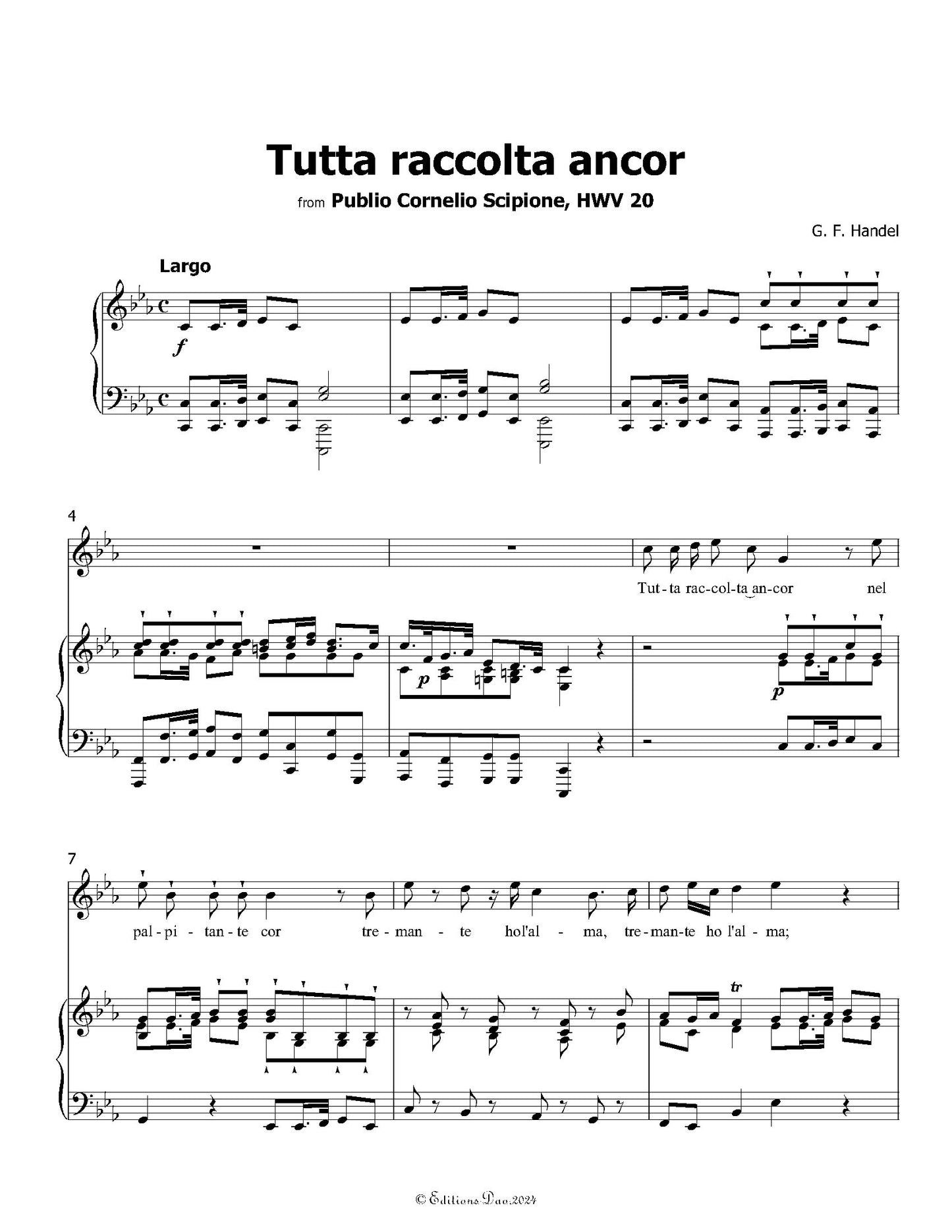 Tutta raccolta ancor, by Handel