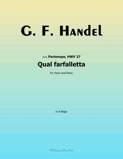 Qual farfalletta, by Handel