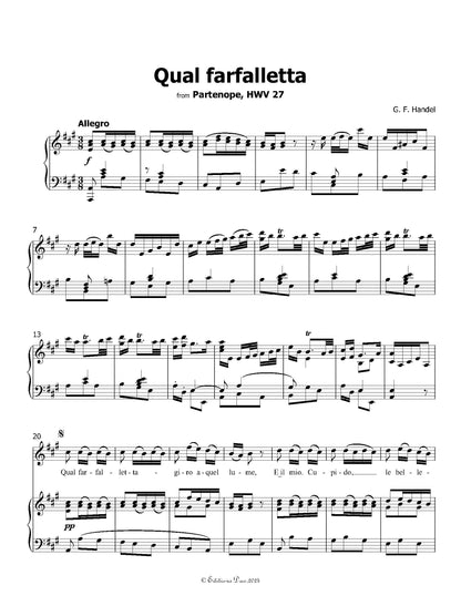 Qual farfalletta, by Handel